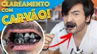 CLAREAMENTO CASEIRO USANDO CARVÃO DENTES REALMENTE MAIS BRANCOS [upl. by Fairman84]