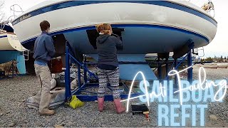 Anti Fouling our Tanzer 26 SAILBOAT boat refit  New Sailors S2EP5 [upl. by Comptom]