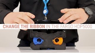 How to Change the Ribbon amp Film in the Fargo HDP5000 ID Card Printer [upl. by Ihp]