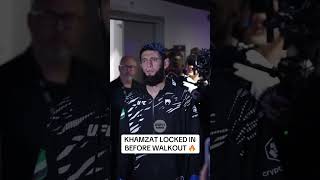 Khamzat was locked in before his walkout 💪 UFC308 [upl. by Silvestro]