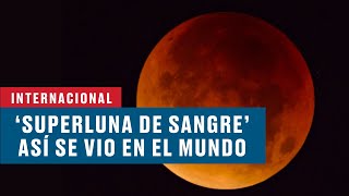 Superluna de sangre y eclipse total así se vio el espectáculo lunar en el mundo [upl. by Hotze]