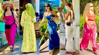 127 July 2024 RAVELLO BEAUTIFUL STREET STYLE RESORT ITALY TOURISTS [upl. by Stannwood737]