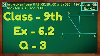 Class  9th Ex  62 Q 3 Lines and Angles Maths NCERT CBSE [upl. by Leunam]