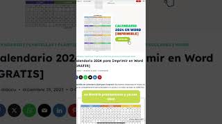 Cómo Imprimir un Calendario 2024 Gratis y Editable en Word educacion docentes calendario word [upl. by Adnaw]