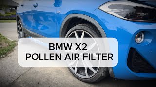 CABIN  POLLEN AIR FILTER REPLACEMENT  BMW X1  X2 MY2018 F39 F45 F46 F48 [upl. by Dusty]