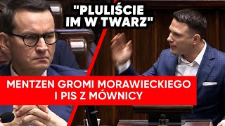 Mentzen gromi Morawieckiego z mównicy quotGratuluje tym którzy przeżyliquot [upl. by Sigvard]