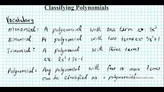 Monomials Polynomials Binomials classification degree Algebra geometry Classify degree terms [upl. by Rance]