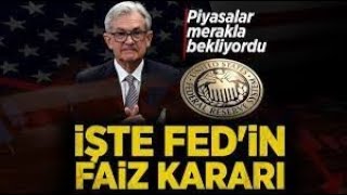 FED FAİZ KARARI BELLİ OLDU  BİTCOİN SON DURUM ANALİZ [upl. by Cormack268]