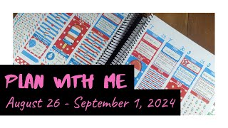 Plan With Me August 26  September 1  Vintage Glam Kawaii Patriotic Ice Cream Pop  Plan B Planner [upl. by Omsoc]