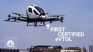 Take a ride inside Ehang’s fully autonomous twoseater air taxi [upl. by Llennyl]