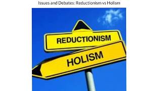 ISSUES AND DEBATES REVISION REDUCTIONISM AND HOLISM [upl. by Nnyrat]