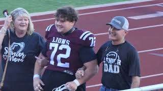 Ennis High School Senior NightEHS Band and Lionettes at EHS vs Midlothian Game 9624 TC Videos [upl. by Tutankhamen]