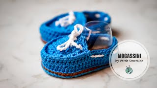 TUTORIAL MOCASSINO NEONATO 🎈  Come fare delle scarpine mocassino 03 mesi alluncinetto [upl. by Novak]