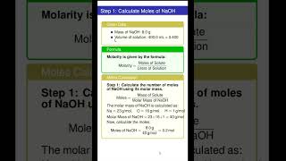 Molarity of Solutions molarity chemistry chemicalengineering [upl. by Naux854]