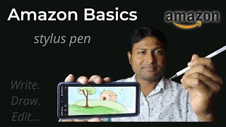 Amazon Basics Capacitive Stylus Pen for Android Mobile and Tablet Unboxing and Review [upl. by Asilim]