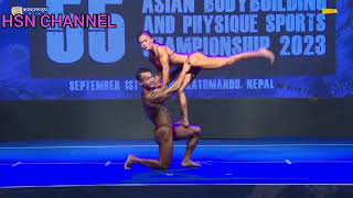 ME ME KYAW NAING amp HEIN HTET ZAW  55th asian bodybuilding championship 2023 NEPAL [upl. by Akital435]