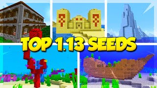 TOP 5 SEEDS for MINECRAFT 113 Minecraft Update Aquatic Seeds [upl. by Kabob]