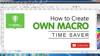 How to Create Own Macro in Coreldraw [upl. by Nyleek820]