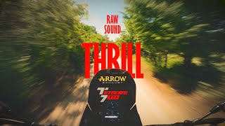 Arrow full exhaust  Dna stage 2 air filter Tenere 700 sound  THRILL [upl. by Dorcas]