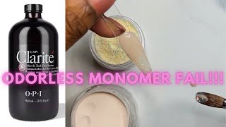 OPI CLARITE ODORLESS MONOMER SYSTEM REVIEW  NAILTOBER DAYS 2126 [upl. by Yeniffit]