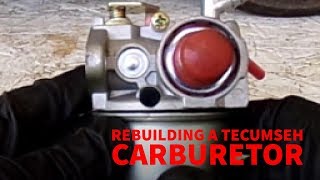 Cleaning and rebuilding a Tecumseh Series 11 carburetor [upl. by Nangatrad]