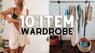 ✨UPDATED 10 Item Capsule Wardrobe Tour  TRY ON  Minimalist Capsule Wardrobe  Minimalist Closet [upl. by Yllaw]