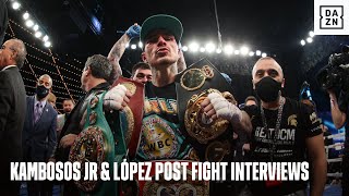 Kambosos Jr amp López Post Fight Interviews [upl. by Acisse]