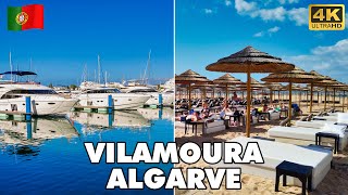 VILAMOURA Algarve Luxury Resort Portugal 🇵🇹  Vilamoura Marina amp Beach Walking Tour [upl. by Friend]