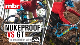 Nukeproof Mega vs GT Force  4K Carbon Enduro Bike Head to Head  Mountain Bike Rider [upl. by Shauna]