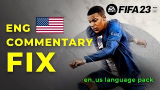 Fifa 23 English Commentary Fix Solved [upl. by Angy550]