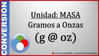 Convertir de Gramos a Onzas g a oz [upl. by Bish]