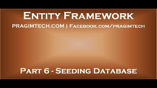 Part 6 How to seed database with test data using entity framework [upl. by Enimzaj]