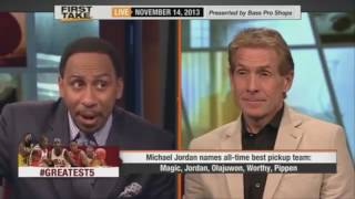 First Take Michael Jordan PICKS his TOP 5 NBA Players of all time [upl. by Territus]