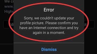 Fix Instagram Error While Trying to Change Profile Picture Problem Solved 2024 [upl. by Ragland976]