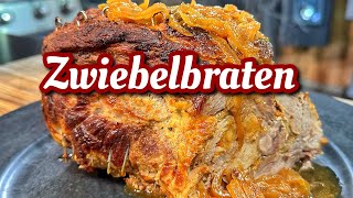 Zwiebelbraten aus dem Dutch Oven mit Sauce  Westmünsterland BBQ [upl. by Ulland]