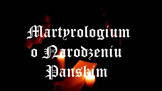 Martyrologium o Narodzeniu Pańskim [upl. by Socher]