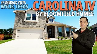 Carolina IV Plan  3285 SF  4 Bed  Emerald Vista  Bloomfield Homes  Home Tour  Wylie Texas [upl. by Aed176]