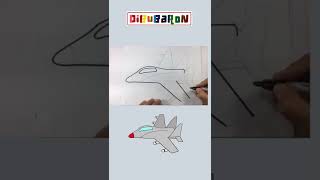 Dibujando un avion de guerra  Dibujos faciles [upl. by Enaelem]