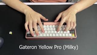 An undervalue switches TTC Gold Pink Switch Sound test Tangerine Gateron Yellow Pro [upl. by Margette]