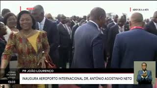 PR João Lourenço  Inaugura aeroporto internacional Dr António Agostinho Neto [upl. by Otrebireh]