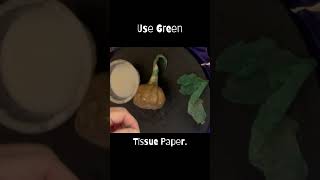 Papier Mache Pumpkin Stem Tinting Technique with Tissue Paper [upl. by Narayan]