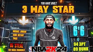 my 66 PG with 94 3PT  CONTACT DUNKS amp 85 Steal 🤯 is GAME BREAKING nba 2k24 [upl. by Aldredge]