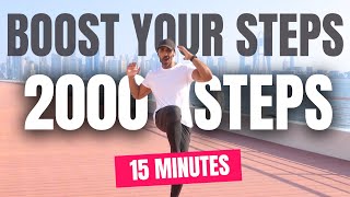 2000 steps in 15 minutes Low Impact Indoor Walking Workout [upl. by Anetsirhc63]