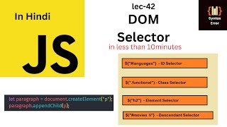 Learn DOM Element Selector in JavaScript in less than 10 Minutes 42 [upl. by Aibar]