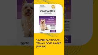 Simparica Trio Flea Tick Worm And Heartworm Protection for dogs  VetSupply [upl. by Idonna]