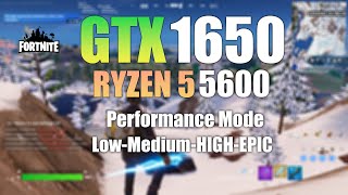 GTX 1650  Ryzen 5 5600  Fortnite Performance Mode  DX12 [upl. by Leffert]