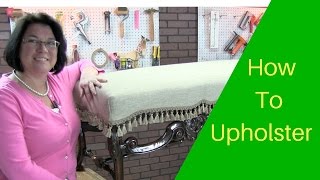 How To Upholster This Antique Bench Part 3 [upl. by Sirrad]