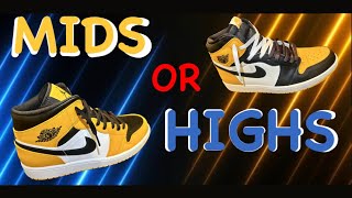 8 Differences Between Jordan 1 Mids  Highs [upl. by Tatum244]