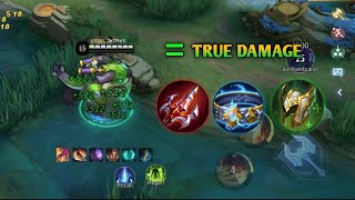 GLOBAL BARATS CORE  TRUE DAMAGE IS BROKEN  must try this build  MLBB 🦖 [upl. by Nessah]