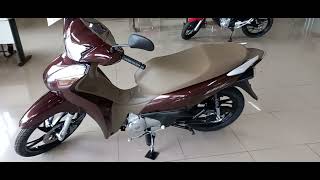 Nova Honda Biz 125 2022 marrom perolizado primeiras impressões [upl. by Ledif]